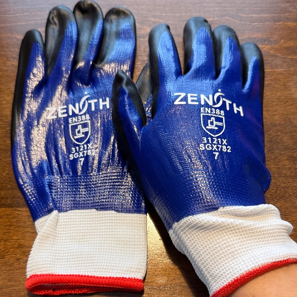 Zenith Blue and Black Safety Gloves - Two Pairs